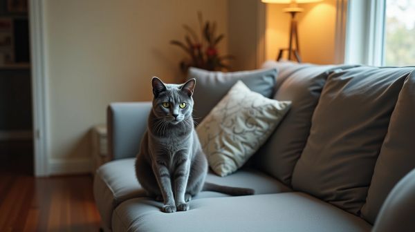 Pourquoi opter pour un chat bleu russe élégant et câlin